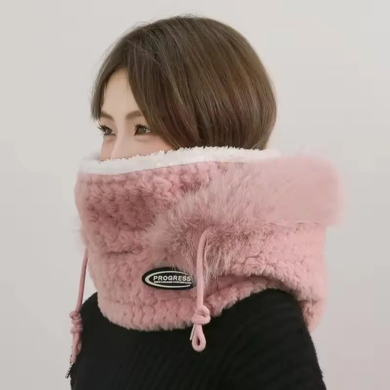 3 in 1 Womens Knit Beanie Hat Fleece Lined Winter Scarf Mask Set Snow Caps *****