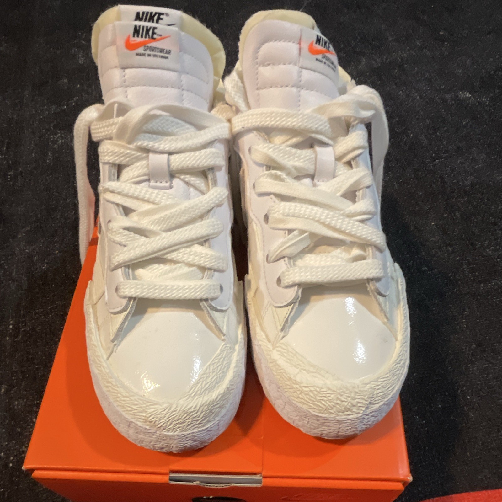 Nike sacai Blazer Low White Patent 2022 DM6443-100 White/Sail/White