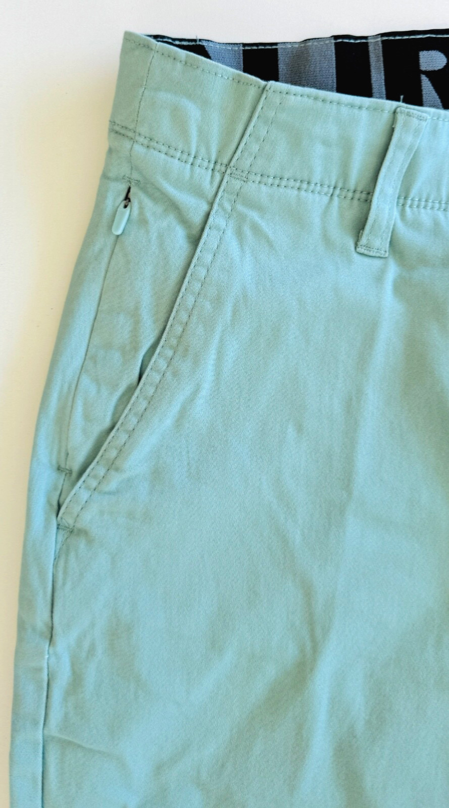 IRON CO Men’s Stretch Shorts (SIZE 34) Flex Waist Flat Front SPEARMINT GREEN New