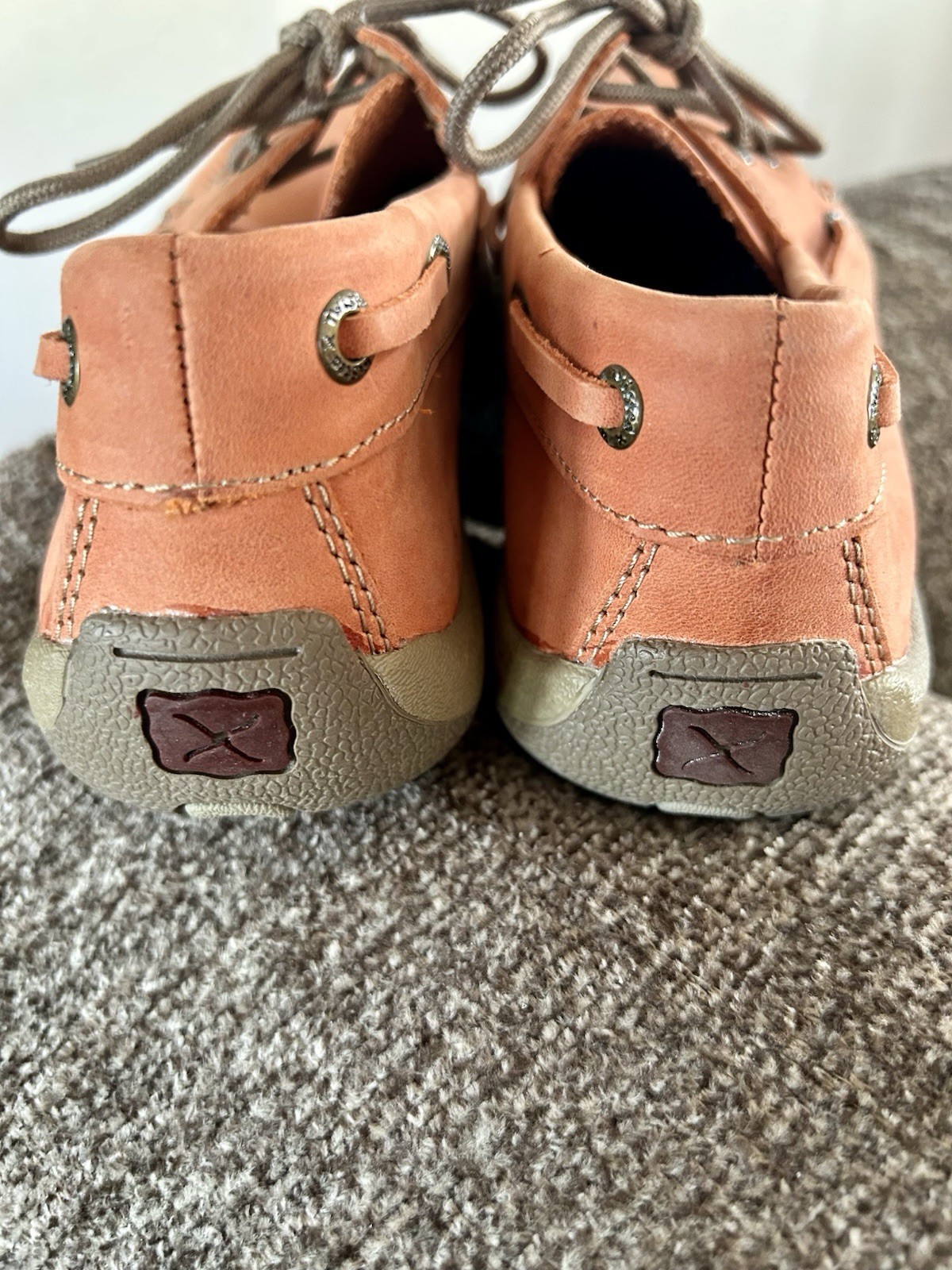 Twisted X Boots Womens Brown Leather Lace-Up Boat Shoes US 7 WDM0029