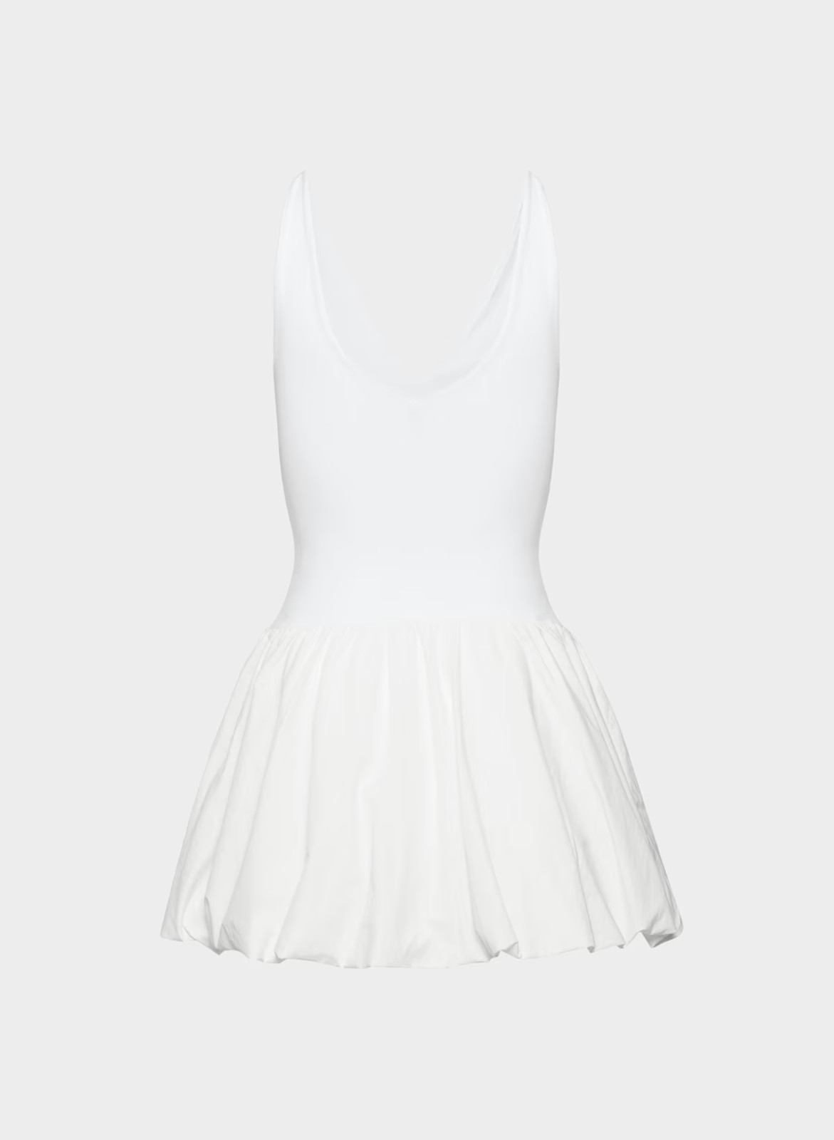 NEW Aritzia Babaton Optimist Contour Cotton Poplin Fit Flare Micro Dress White L