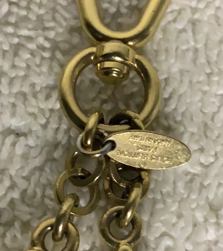 Louis Vuitton Portocre Puzzle Charm Keychain in Goldtone Metal (5.1in)