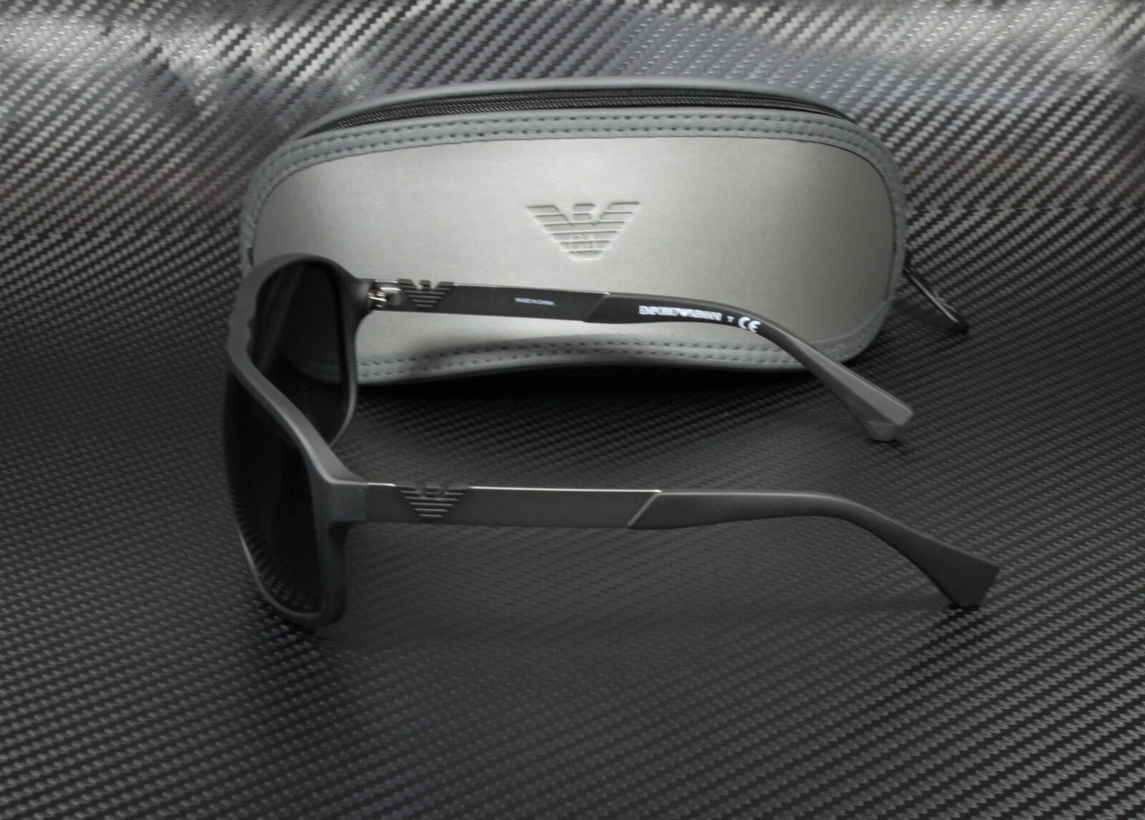 EMPORIO ARMANI EA4029 50638G Black Square 64 mm Men’s Sunglasses