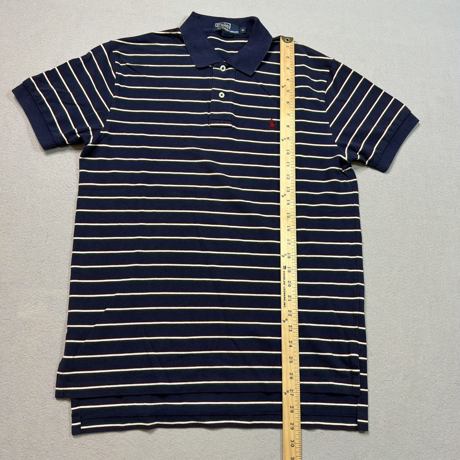 Ralph Lauren Polo Classic Blue White Stripe Pullover Shirt Size Medium