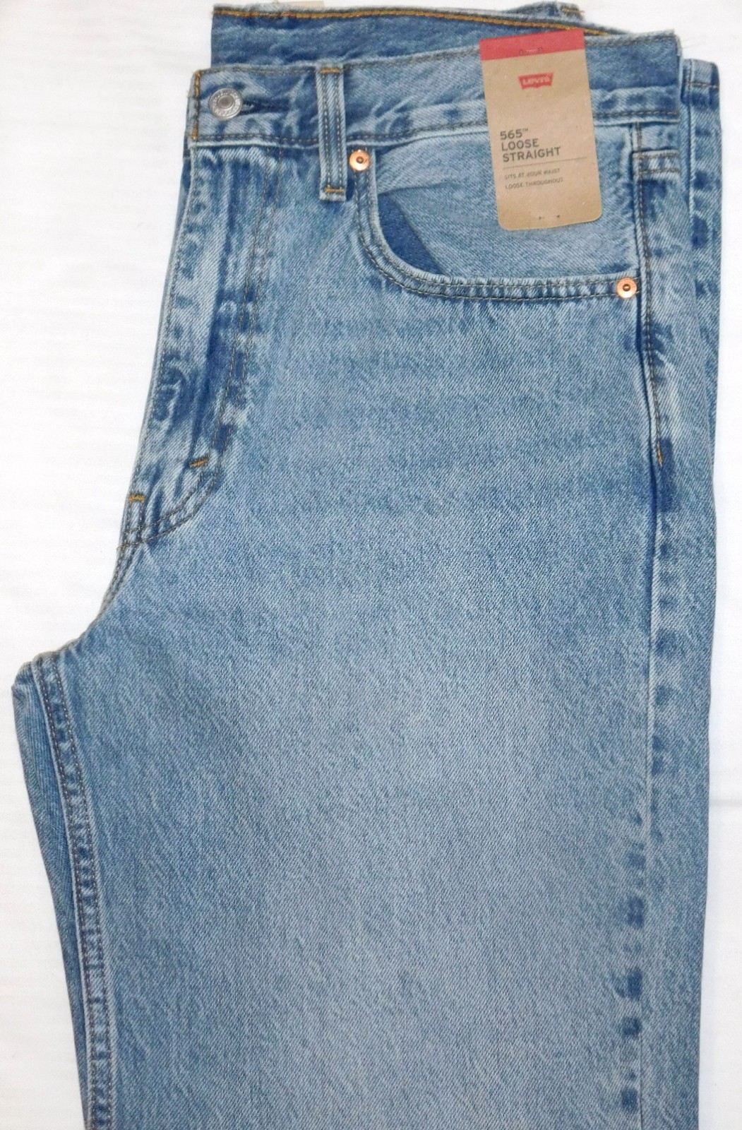 LEVIS 565 Loose Straight Jeans Loose Throughout At Waist Mellow Mornings Blue