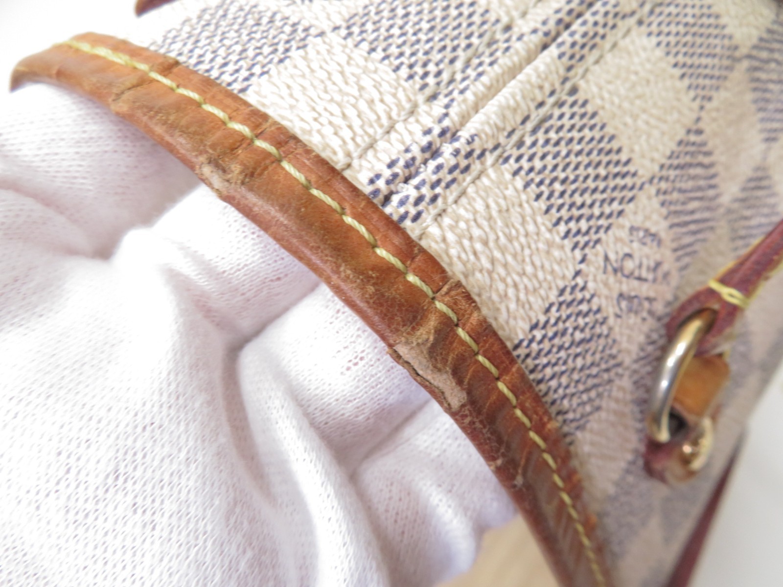 Authentic Louis Vuitton Damier Azur Neverfull PM Tote Bag Handbag F#53074