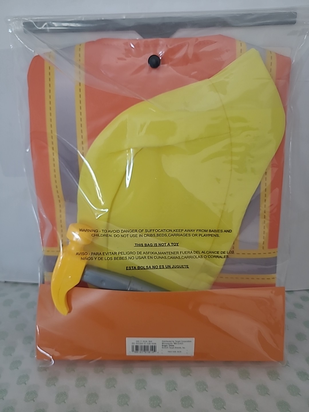 Dress Up Construction Worker Halloween Costume Play Set for Kids Vest Hat & Tool