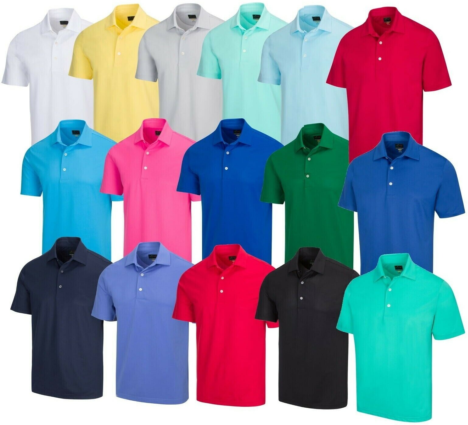 NEW MENS Greg Norman FREEDOM Play Dry MICRO Pique STRETCH SOLID Polo Golf SHIRT