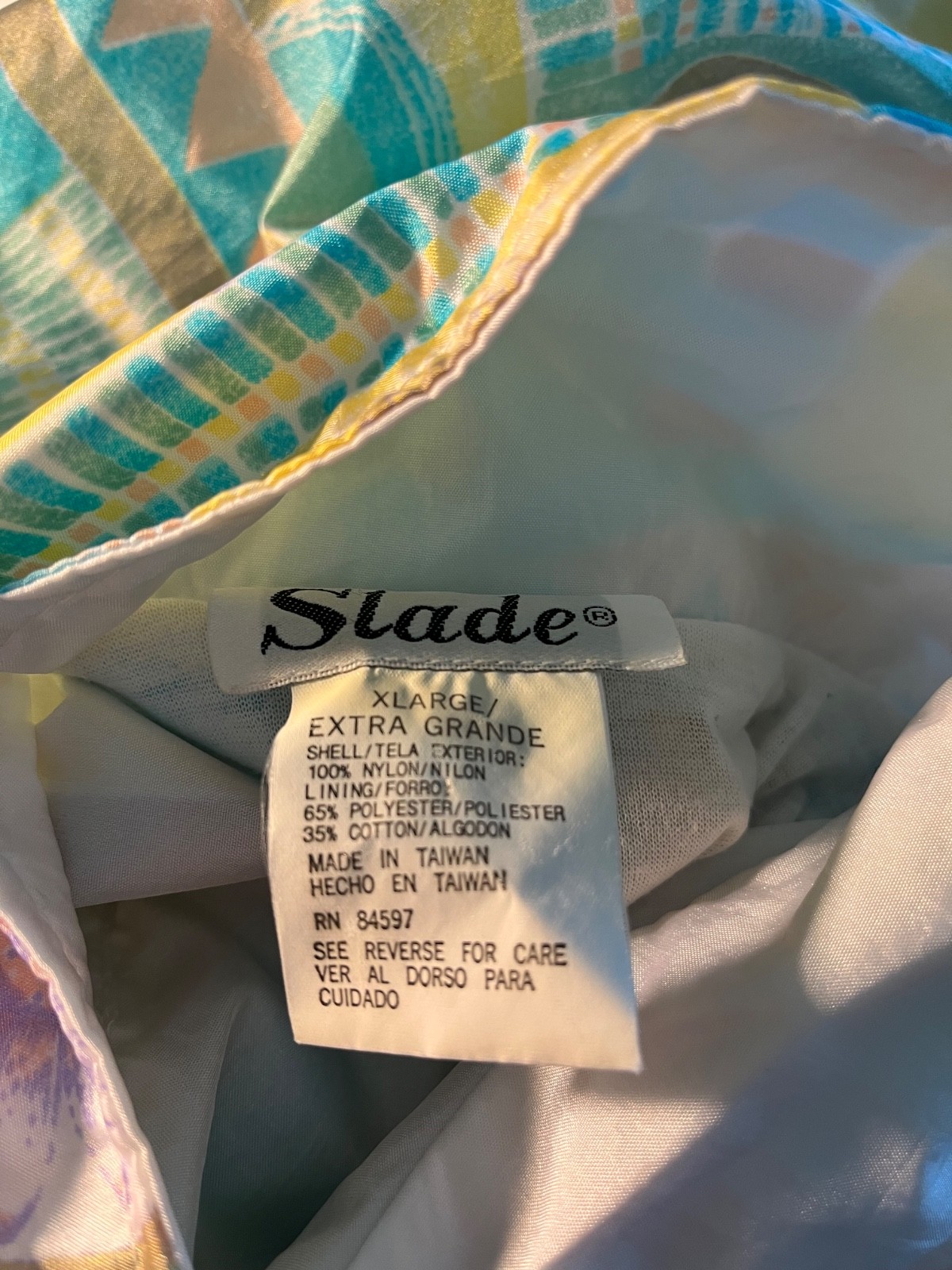 Slade Brand 2-Piece Nylon, Polyester, amd Cotton Warmup Set 1990s