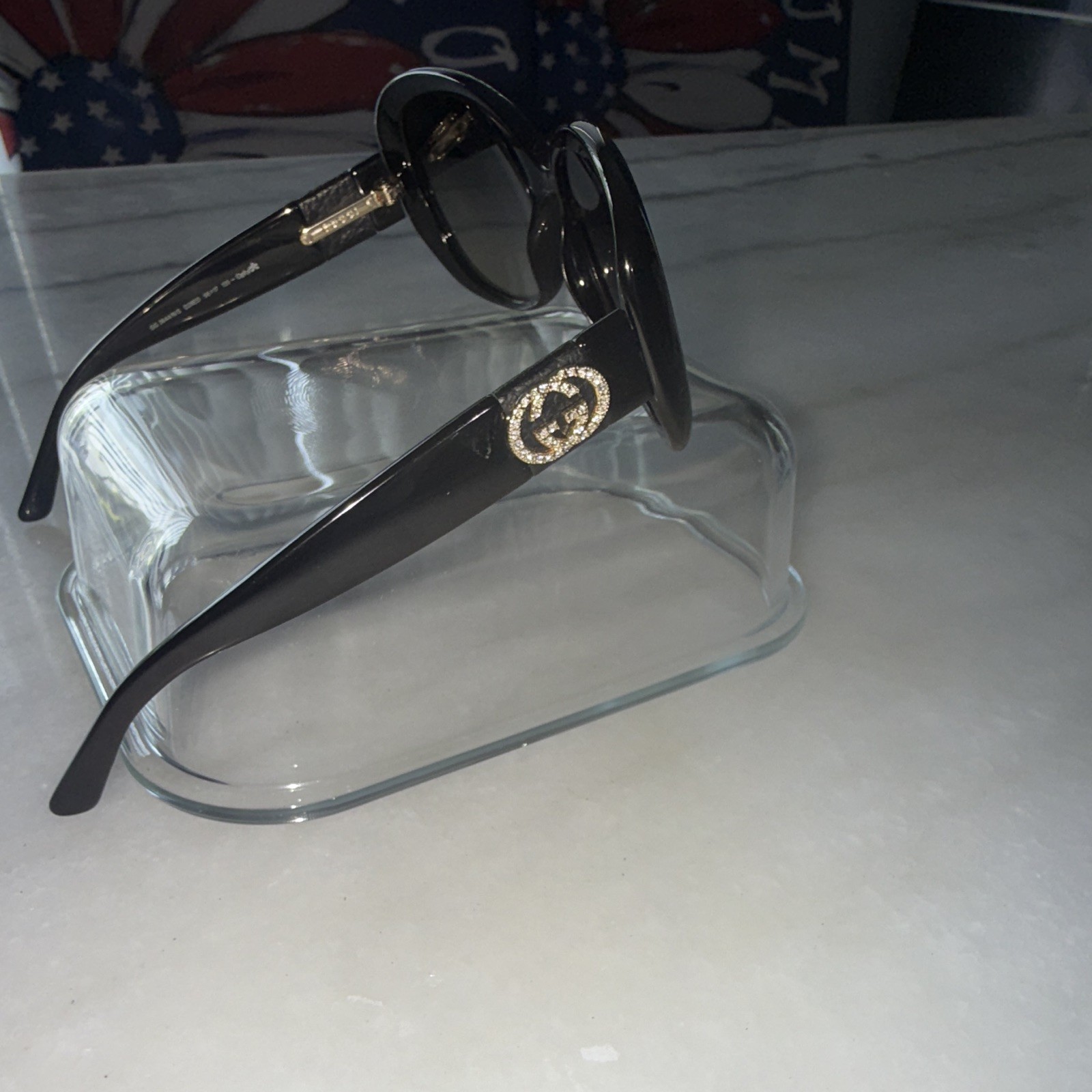 Gucci GG 3490/S Women’s Oversized Cat Eye Sunglasses Black Gray Gradient UV400