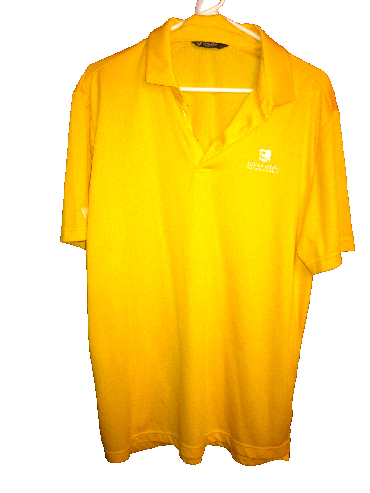 LEVEL WEAR LARGE LG SOFT POLY SPORT SHIRT YELLOW COMFY GOLF etc Nice Not Perfect