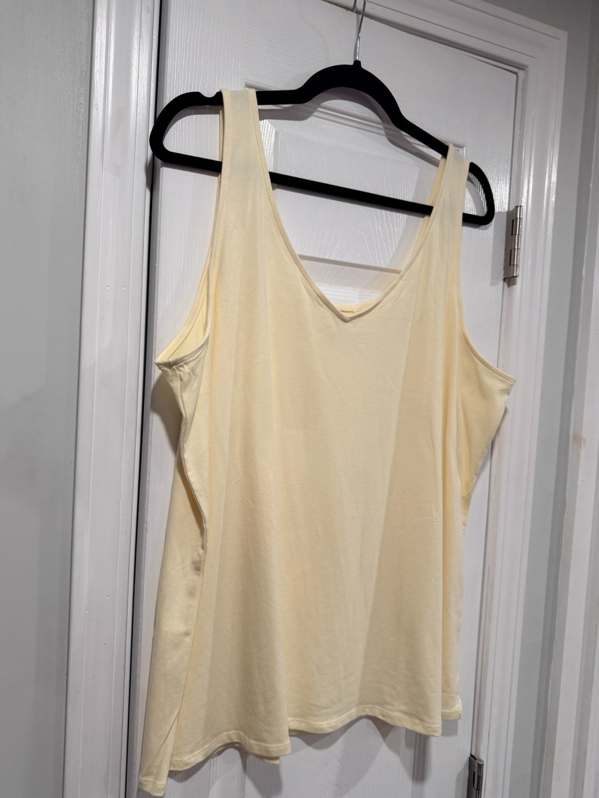 NWOT J. Jill Size 3X Perfect Reversible Tank Top Soft Stretch Cotton Pale yellow