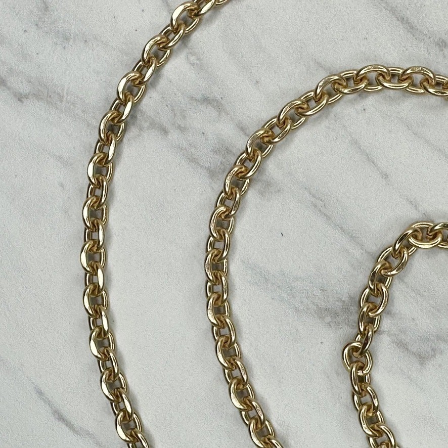 Gold Tone Chain Link Purse Strap Replacement Handbag Shoulder Crossbody 40″