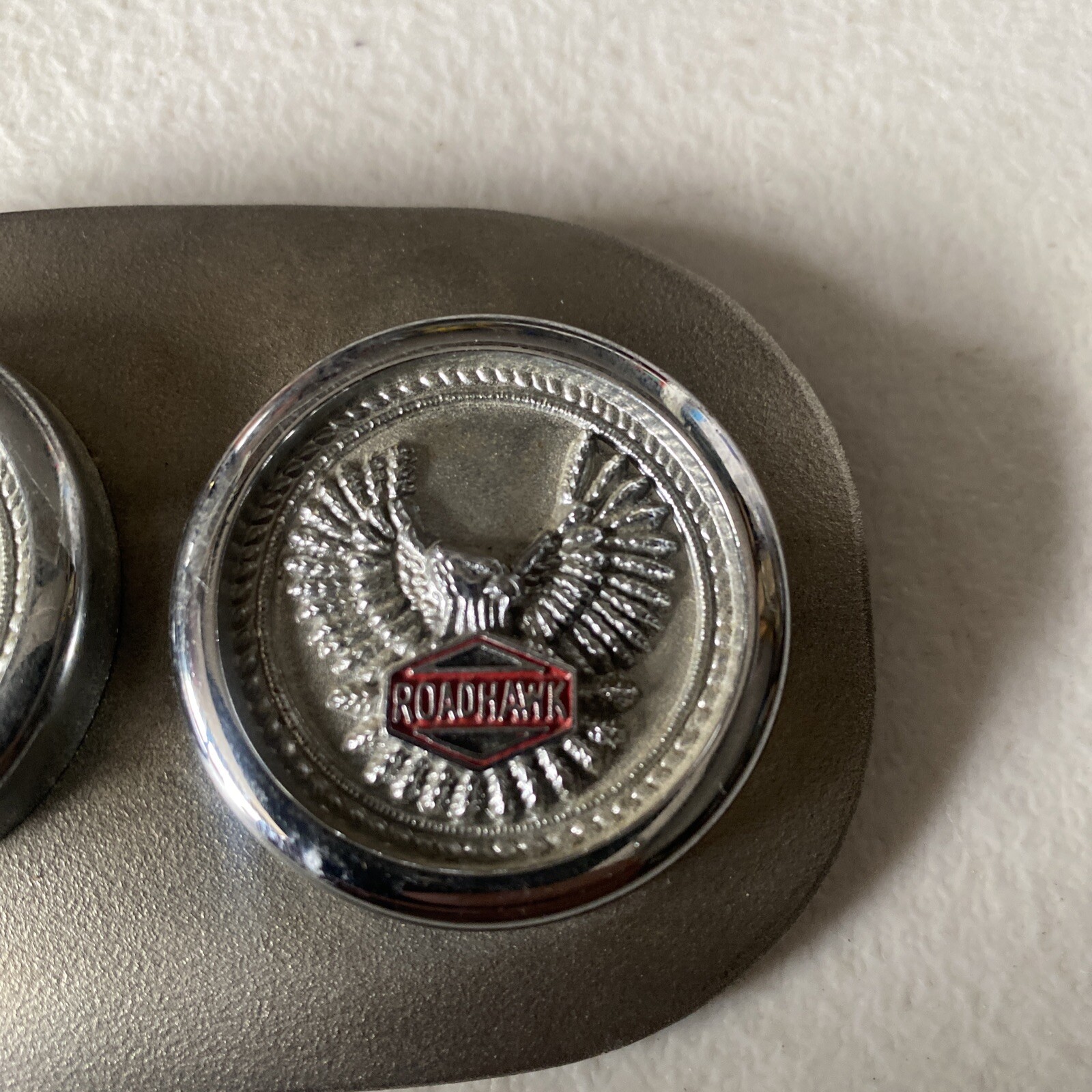 ROADHAWK SILVERPLATED GRIP BELT BUCKLE (OH8)