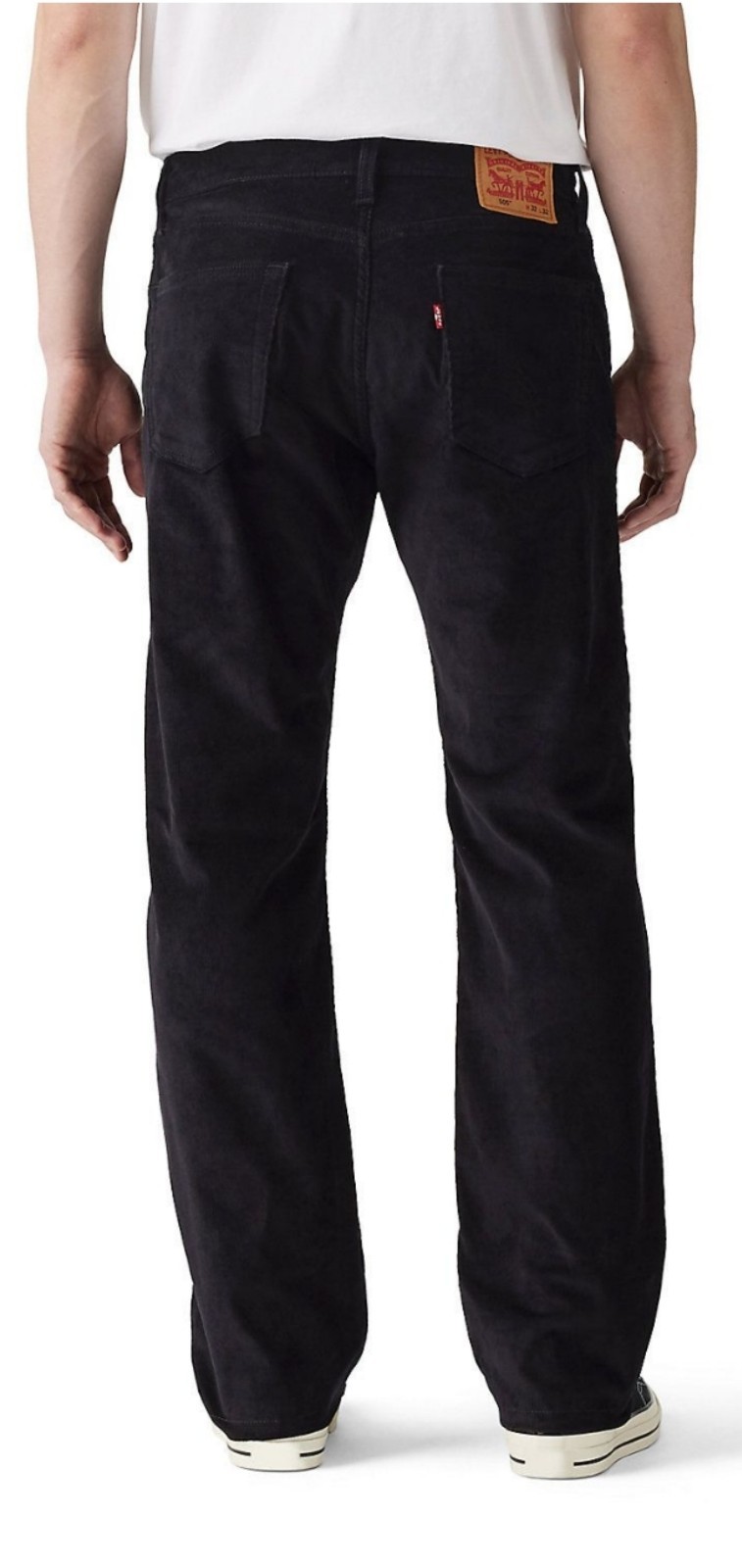 Levi’s 505 Regular-Fit Corduroy Men’s Jeans, Color: Black, Size: 30″W x 30″L