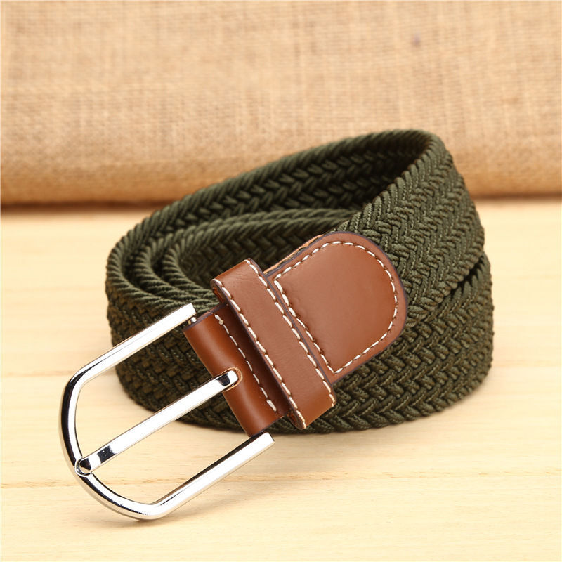 Elastic Fabric Braided Belt, Enduring Stretch Woven Belt for Women men unisex