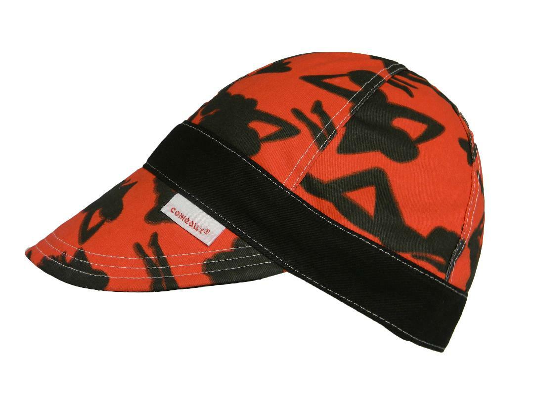 NWT BANDED Comeaux Cap Welding Welder Hats Pipe Fitter Reversible Red Silhouette