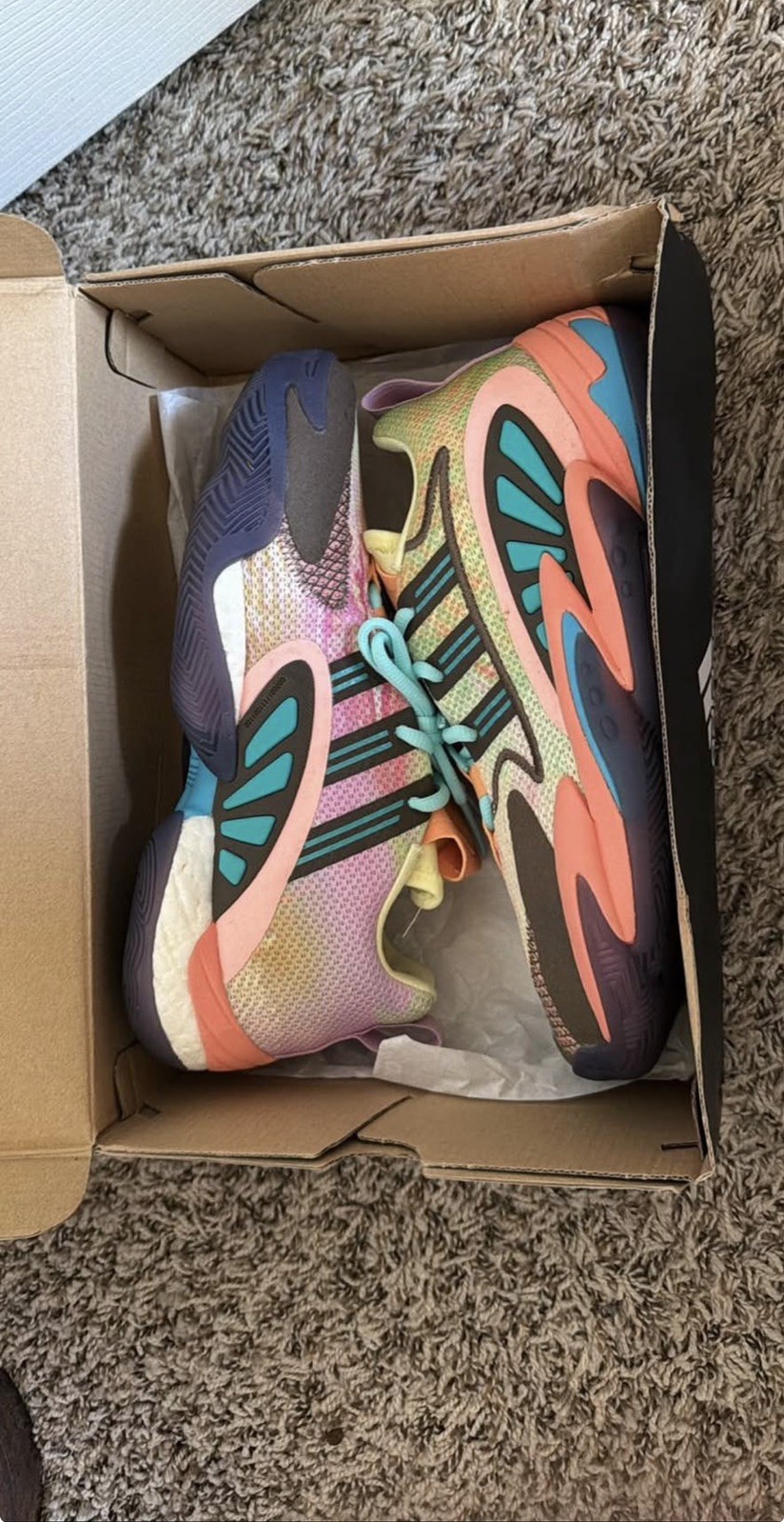adidas Pharrell Crazy BYW 2.0 Chalk Coral Multicolor Sneakers FU7369
