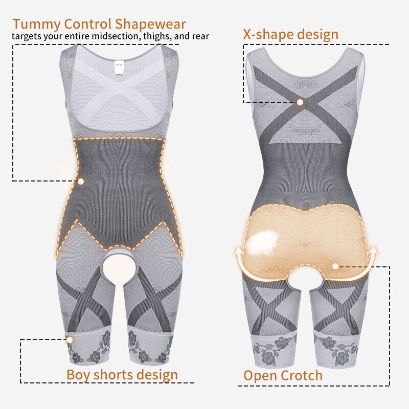 Women Bodysuit Shapewear Post Surgery Tummy Control Slimming Full Body Shaper