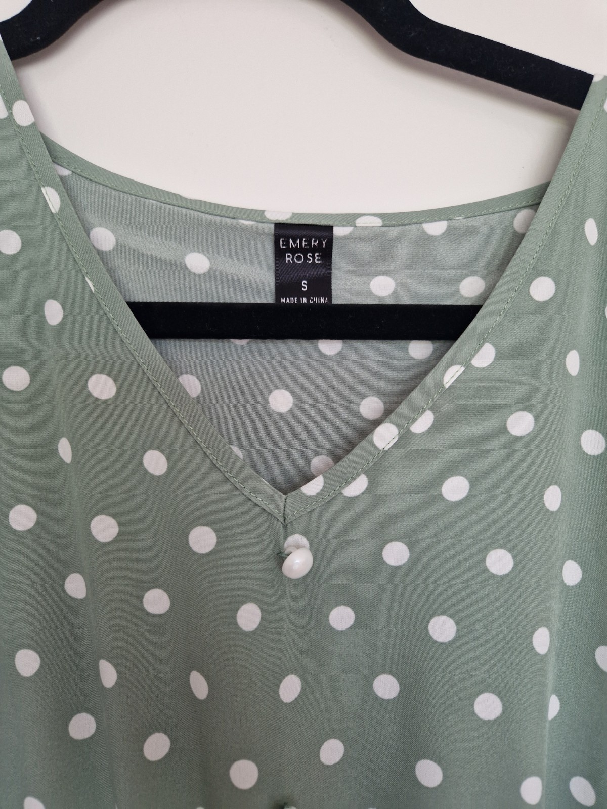 Emery Rose Dress Size Small Midi Long Green Polka Dot Wedding Occasion Summer