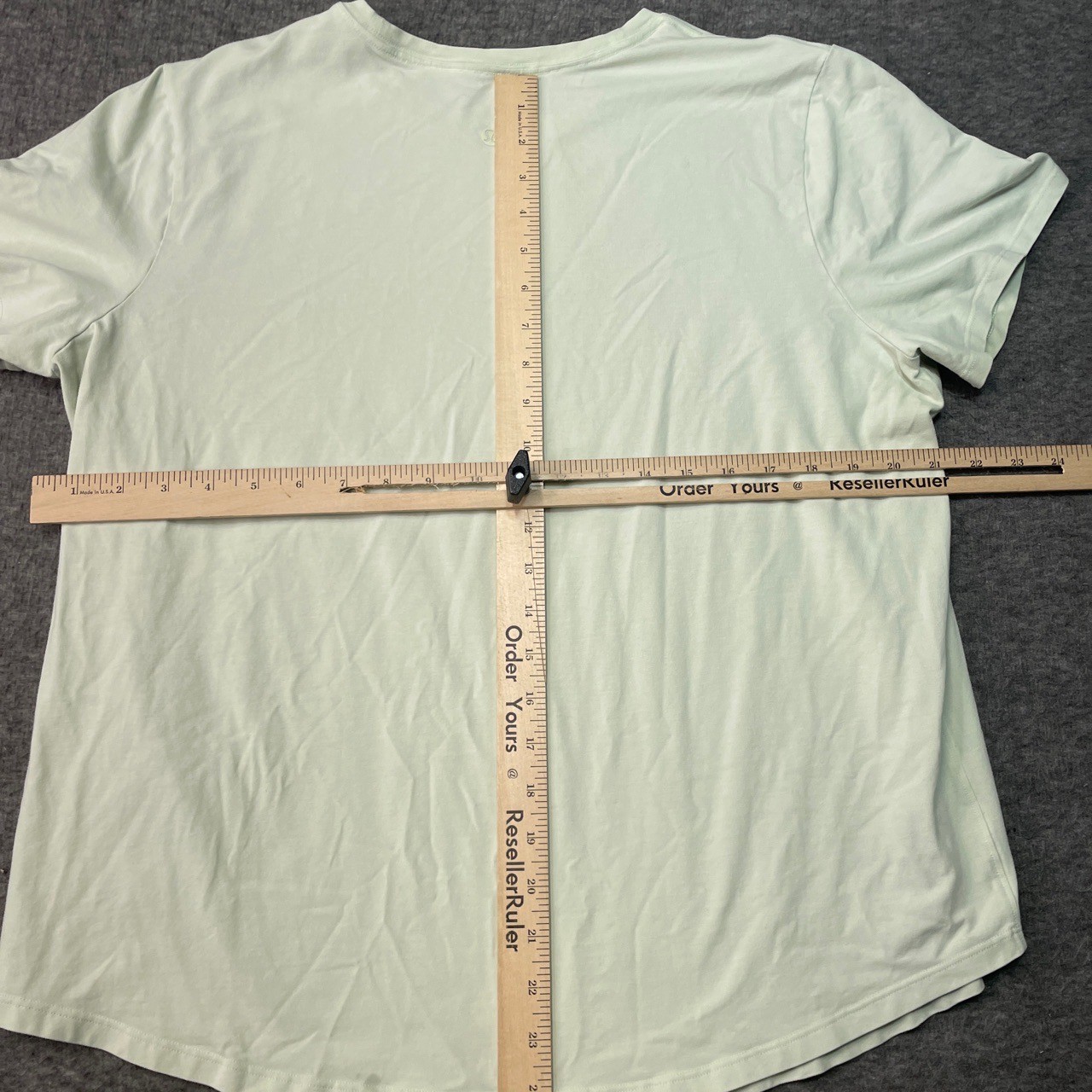 Lululemon Womens Medium Shirt Mint Green Crewneck Casual Stained Yoga Workout