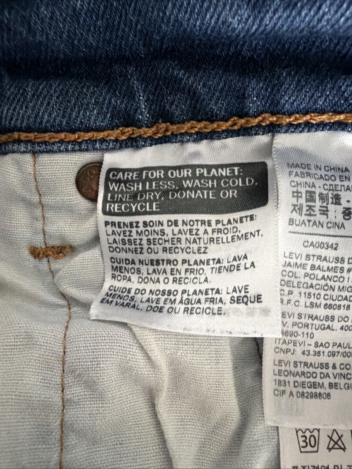 Levi’s Premium 501 Original Cropped Jeans Medium Wash W28 L26