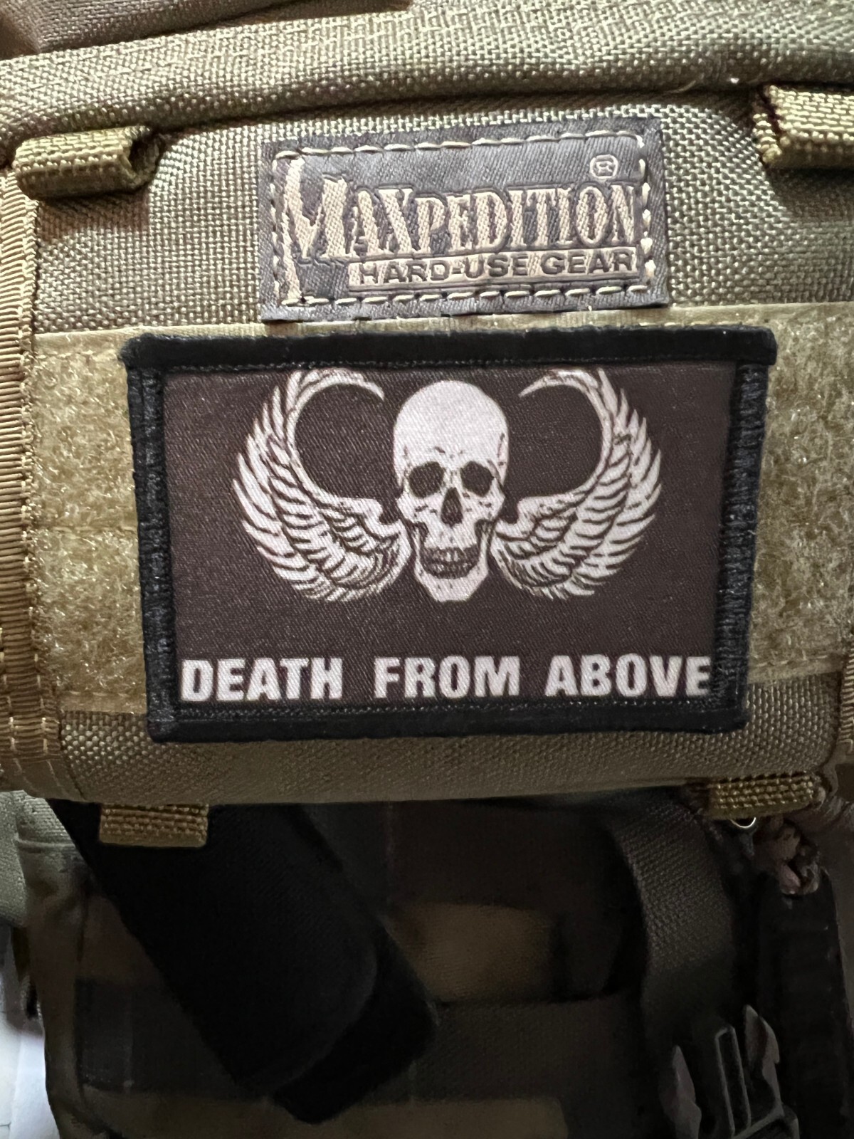Death From Above Morale Patch Tactical ARMY Hook Military Flag USA Airborne