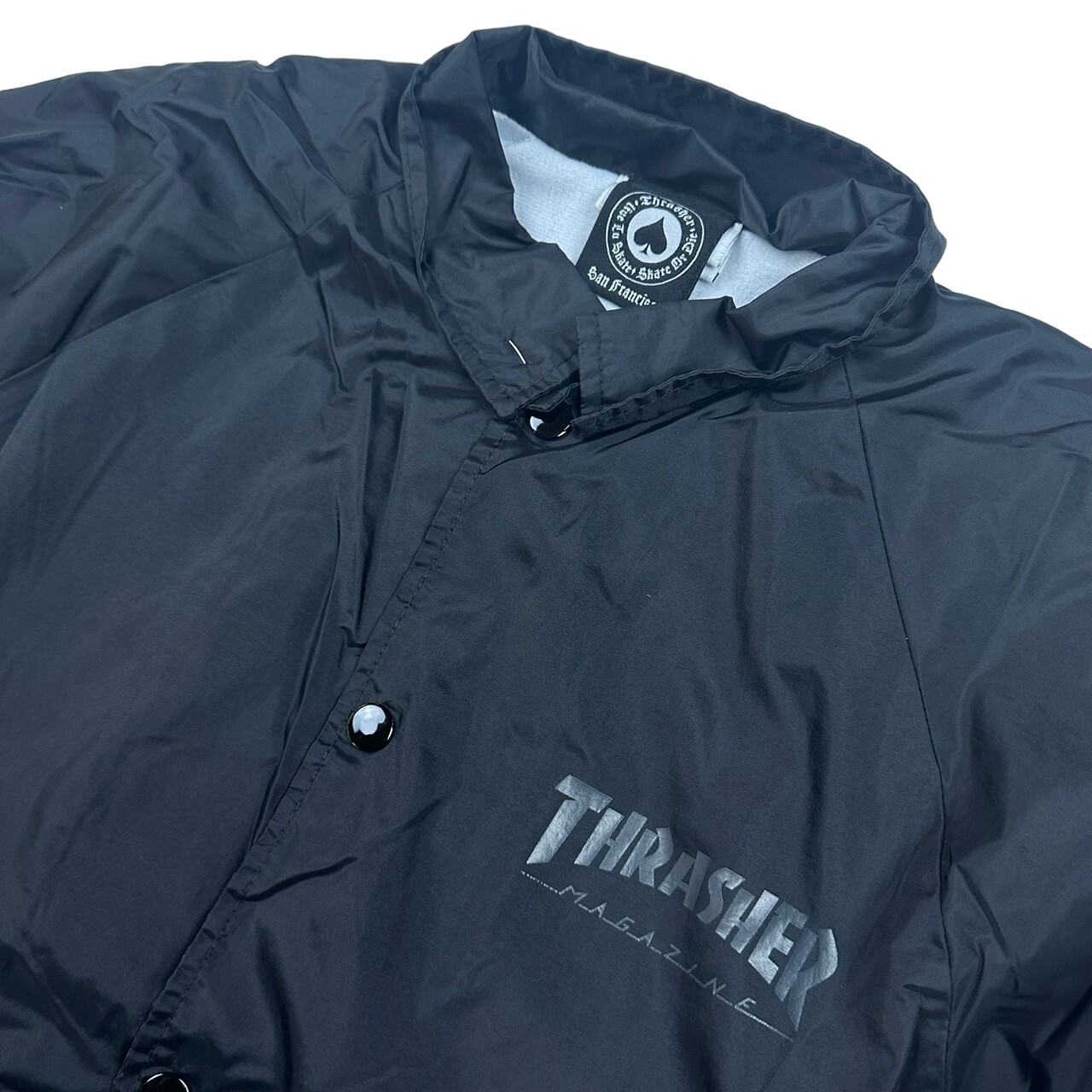 VTG Thrasher Skateboards “Skate and Destroy” Men’s Windbreaker Black • Small