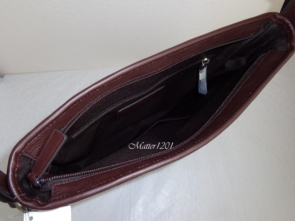Coach NWT F71212 Heritage Web Leather Embossed C Zip Top Bag Brown
