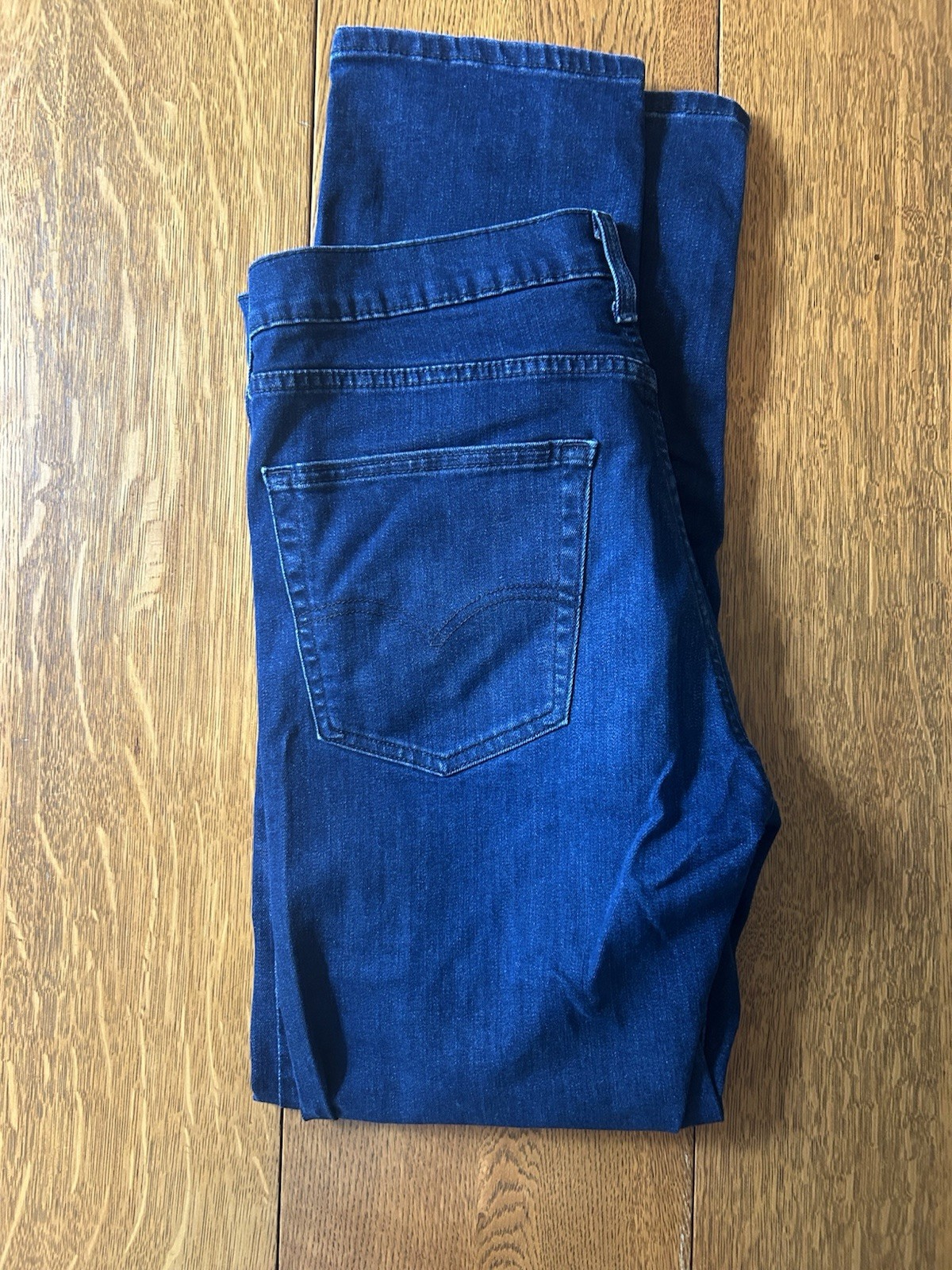 Levi’s 502 Mens Blue Medium Wash Stretch Denim Tapered Leg Jeans Size 36×34