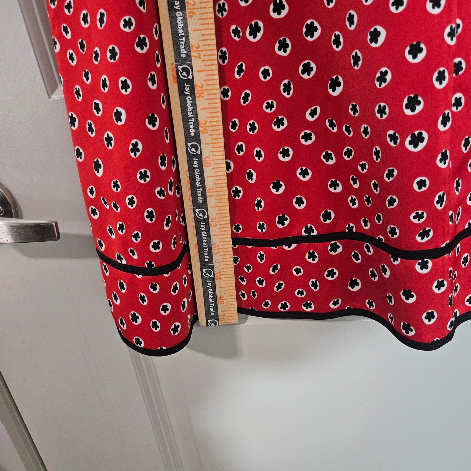 Ted Baker Valoria Red Mixed Print Floral Bib Mini Dress Long Sleeve Size 3 US 8