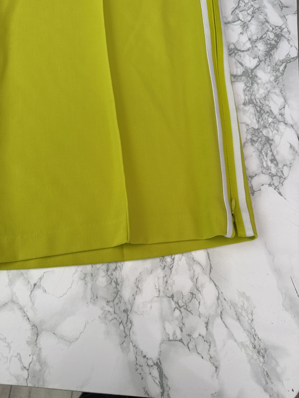 Marks & Spencer Trousers Size 16 Short Yellow Green Wide Leg