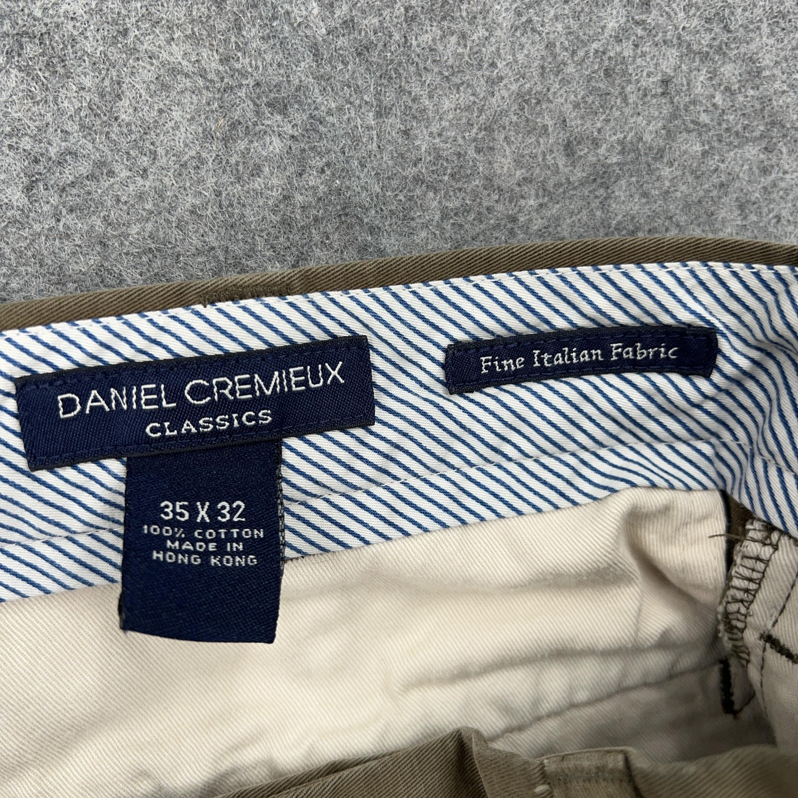 Daniel Cremieux Classics Pants Mens 35×32 Brown Pleated Cuffed Chino Classic Fit