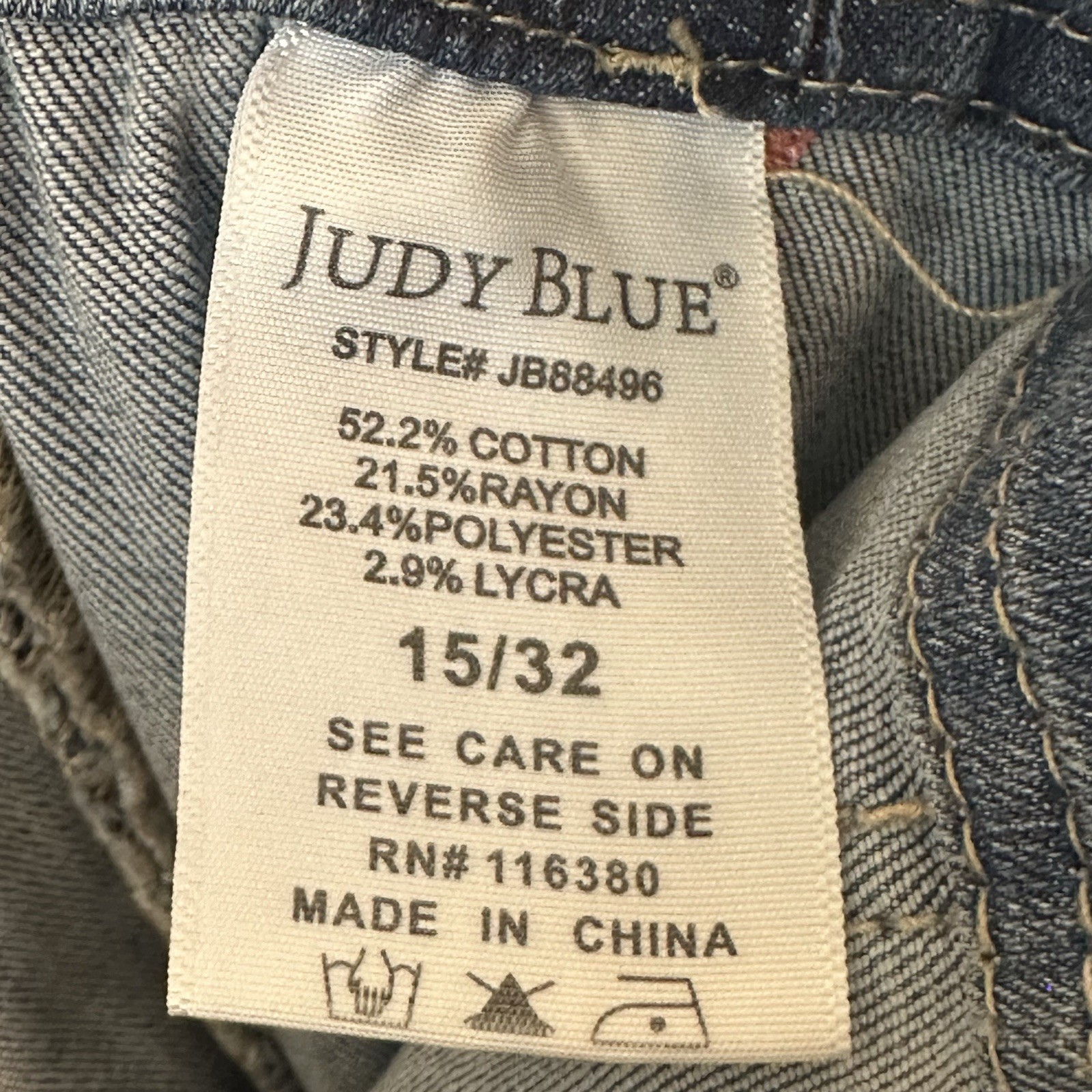 Judy Blue Womens High Waist Drawstring Jogger Straight Leg Jeans Size 15 30