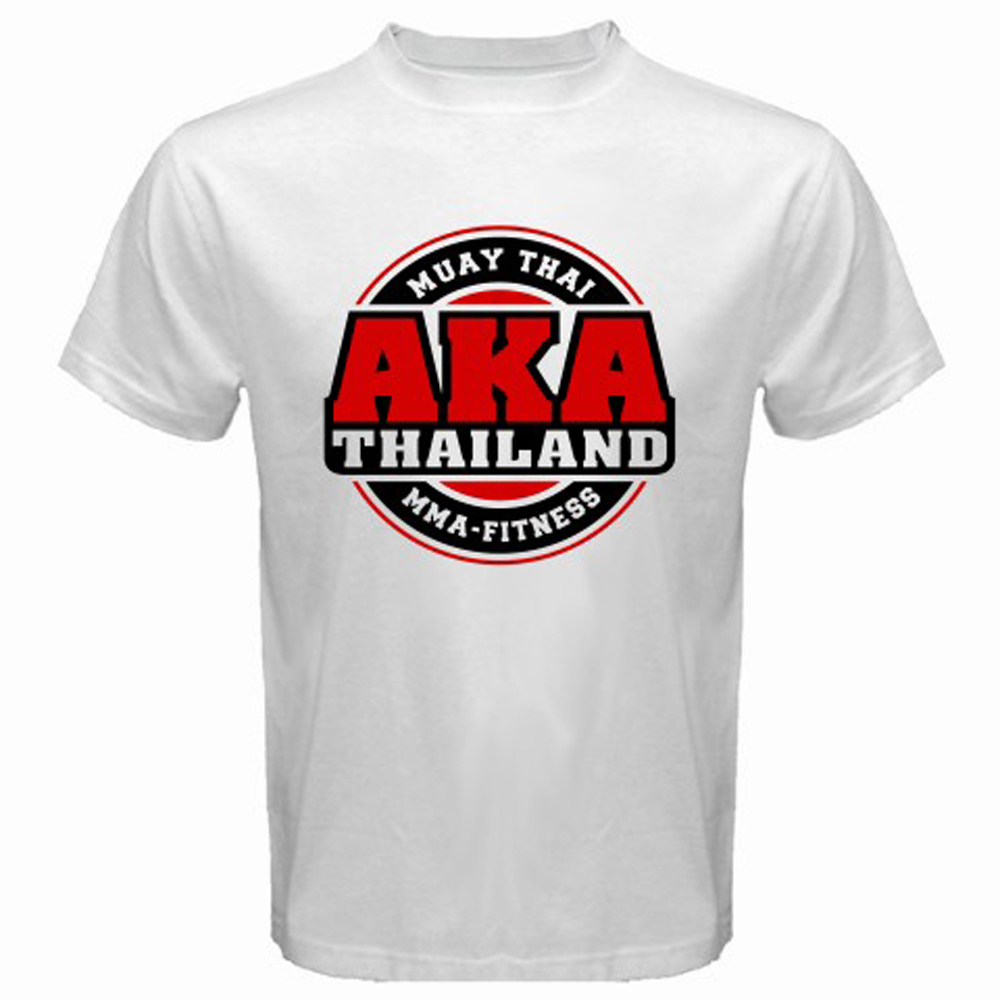 AKA Thailand Gym Muay Thai MMA Kick Boxing Men’s White T-Shirt Size S-5XL