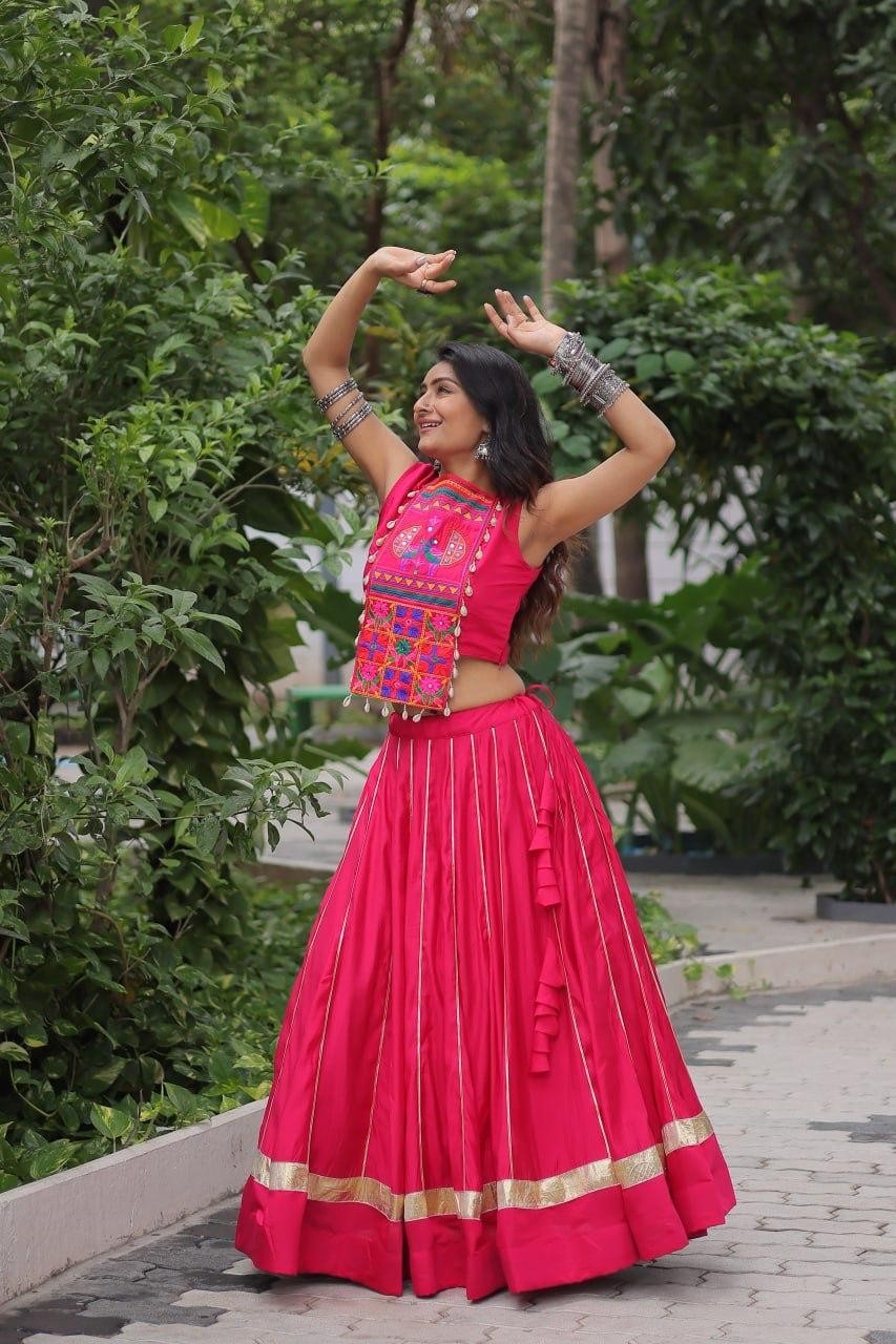 Navratri Special Buttrefly Embroidered Lehenga Choli For Women & Girls Trending