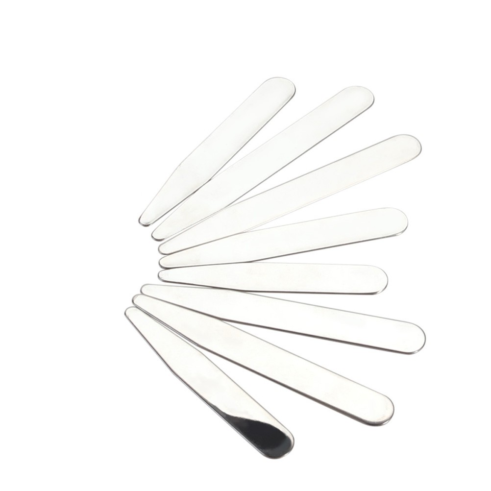 8 Pcs Set Metal Collar Stays in Random Colors 4 Sizes Included