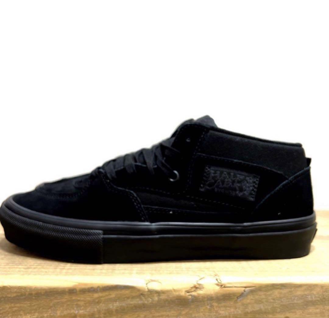 VANS Half Cab Skate Shoes Black Suede Size 27cm 10.63in Rare New Sneakers
