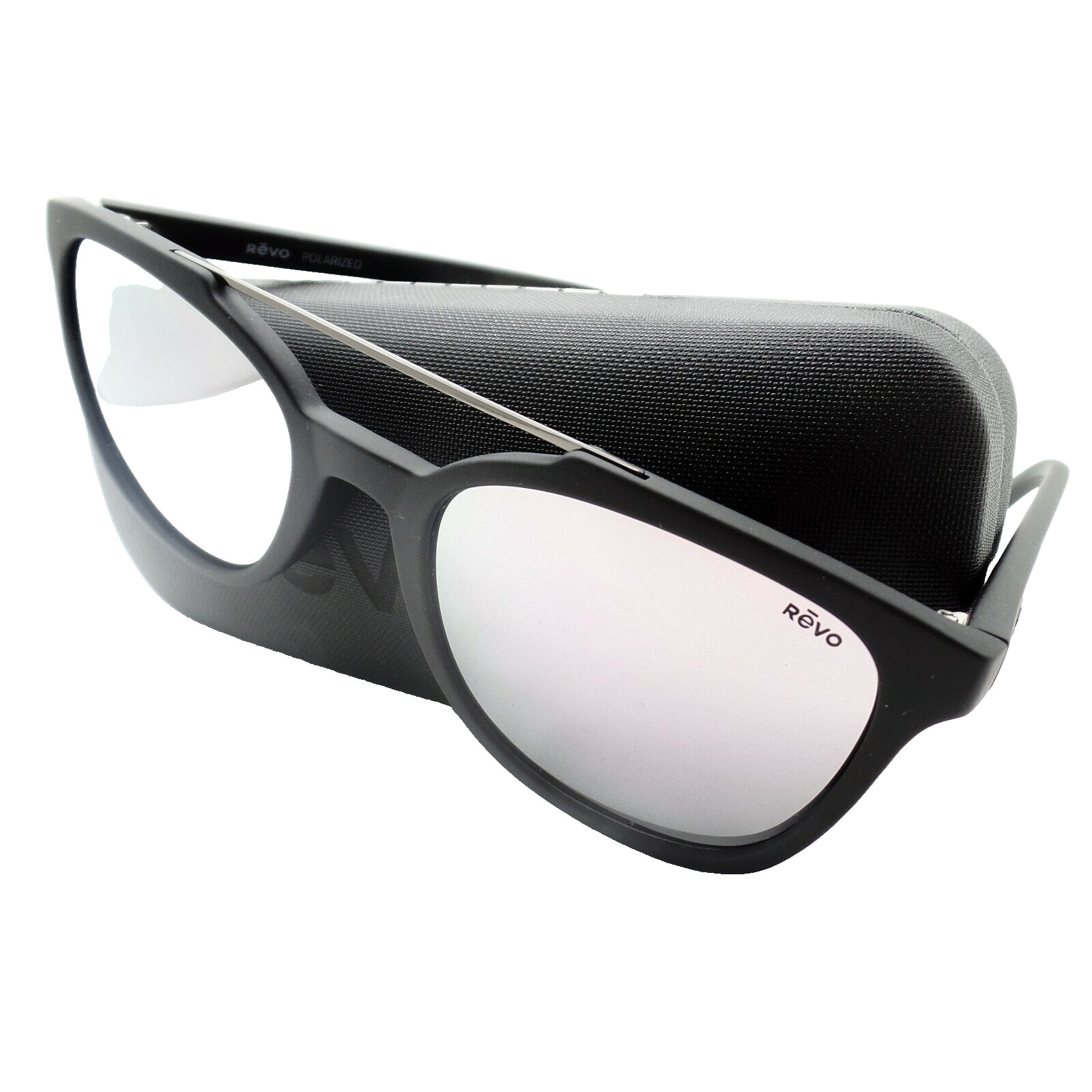 Revo Clayton Matte Black Stealth Mirror Polarized Sunglasses Authentic