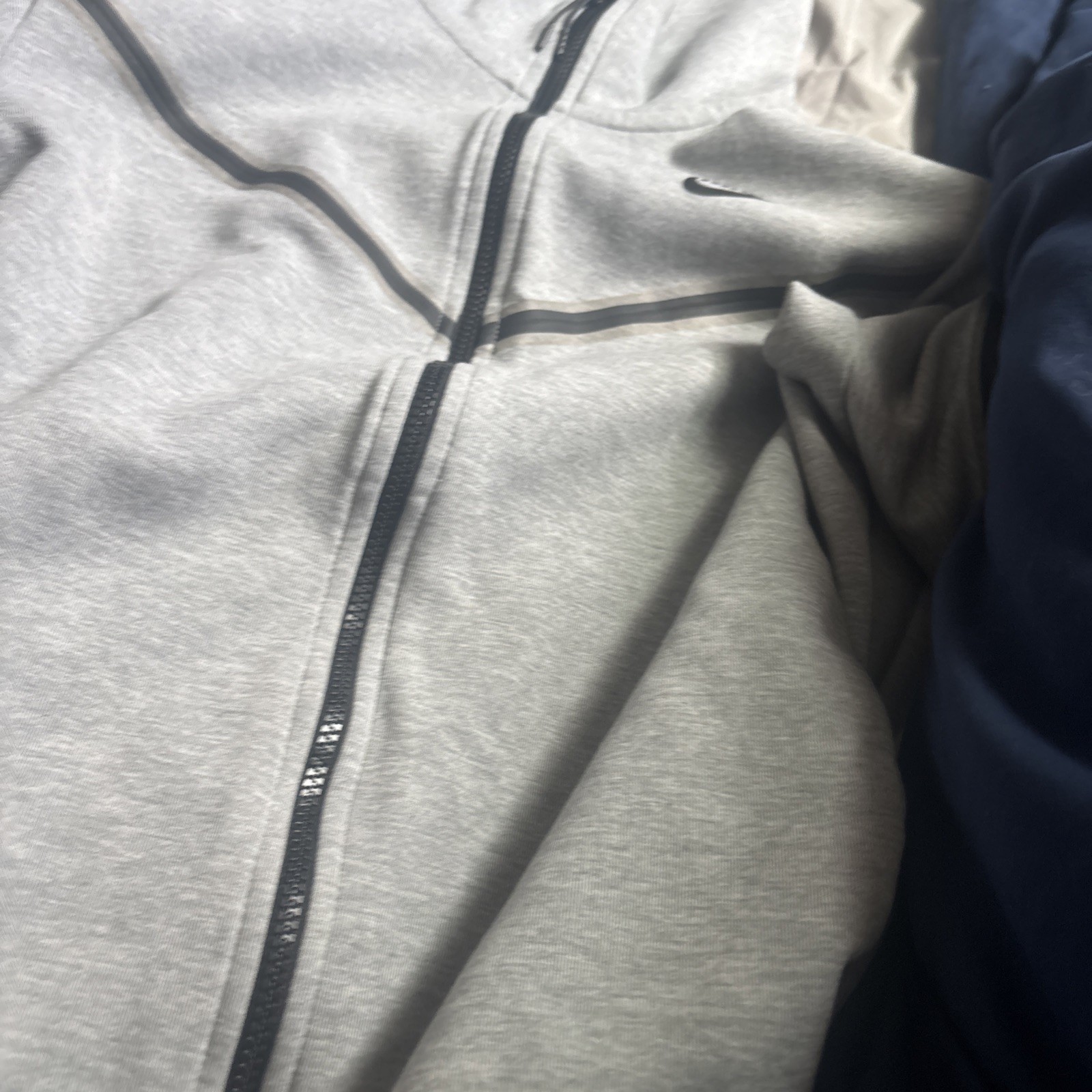 Nike Men’s Tech Windrunner Fleece Full Zip Hooded Jacket Size M Grey CU4489-063
