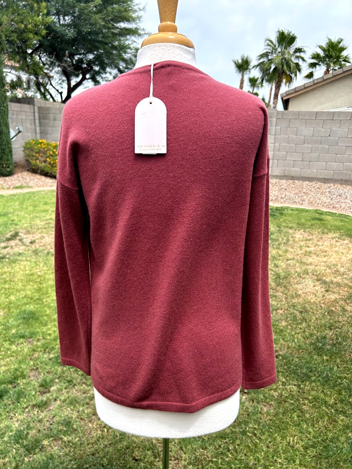 Van Winkle & Co Cashmere 2 PC Lounge Set Womens M Rosewood $276 Luxurious NWT