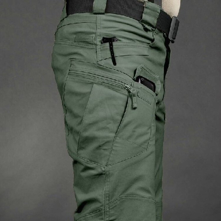 Men Tactical Cargo Pants Soldier Straight-fit Work Combat Trousers Outdoor