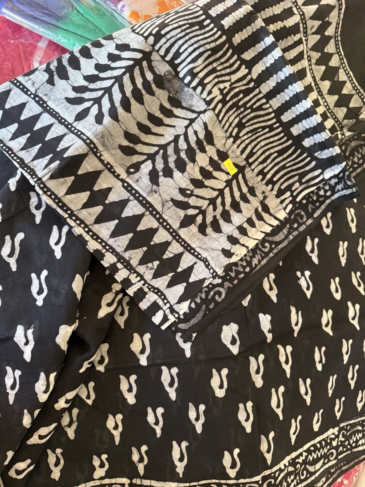 NEW 🆕, Cotton BATIK SAREE. ( Item#L2756 ) including blouse piece. Only $33