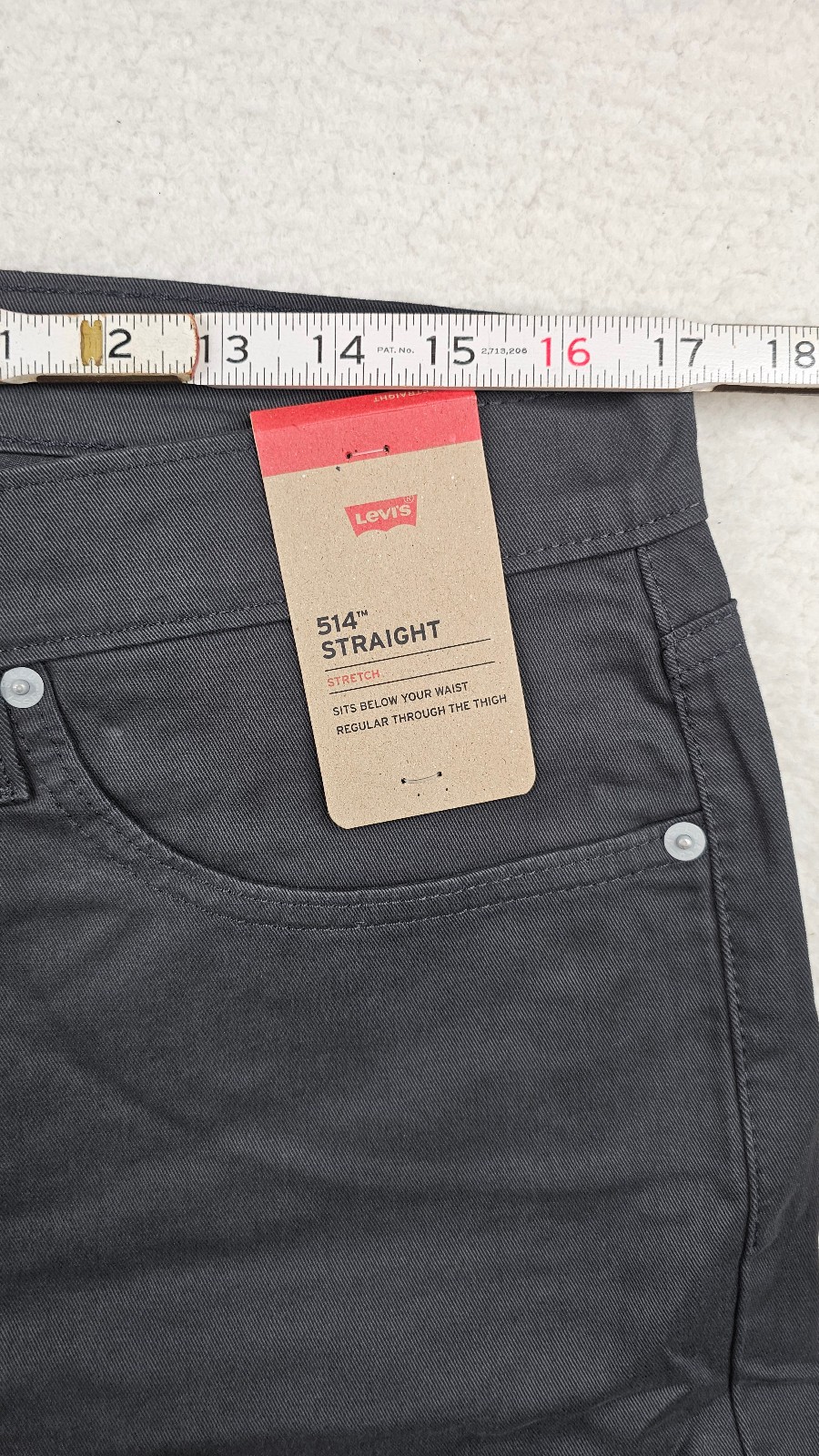 Levis 514 Straight Jeans Gray Charcoal Stretch Sits Below Waist CHOOSE YOUR SIZE