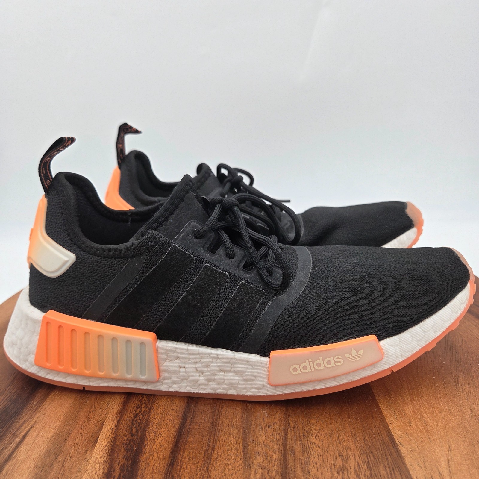 Size 9 – Adidas NMD_R1 Black Beam Orange Women’s Shoes Boost Sneakers