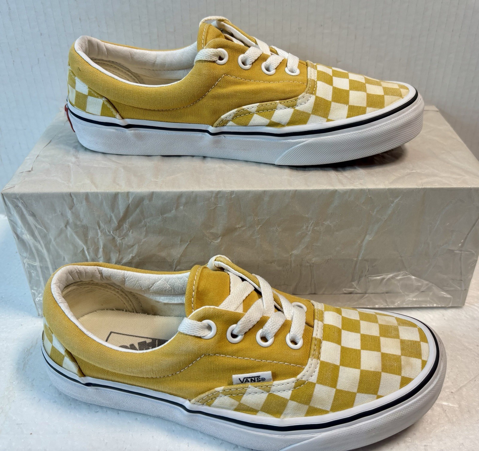 VANS Era Checkerboard Low Top Lace-Up Canvas Sneakers Size Men 5.5/Women 7