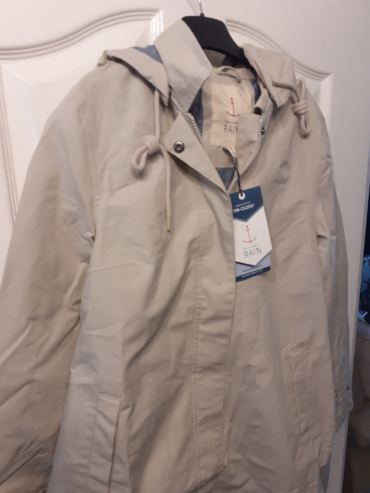 Seasalt Cloudburst Waterproof Mac Driftwood UK Size 10 BNWT