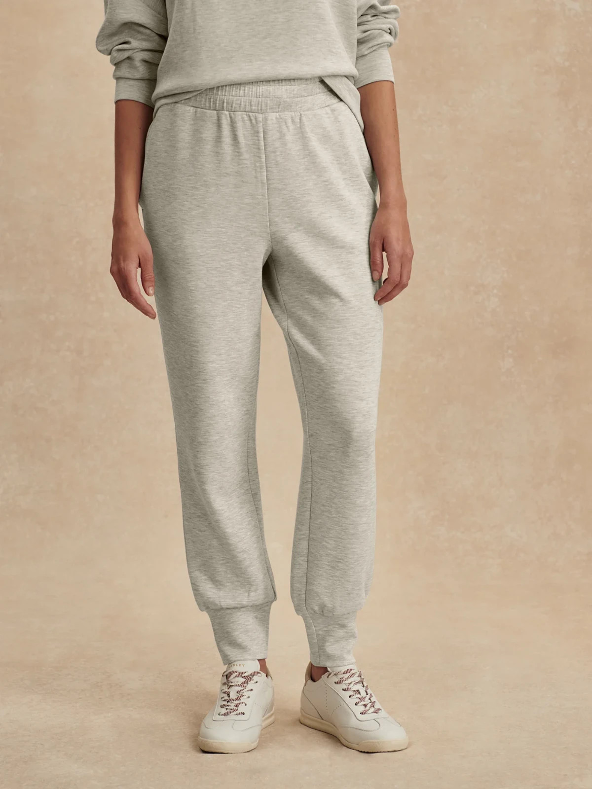 Varley The Slim Cuff Pant 27.5″ in Light Grey Marl, Size X-Small