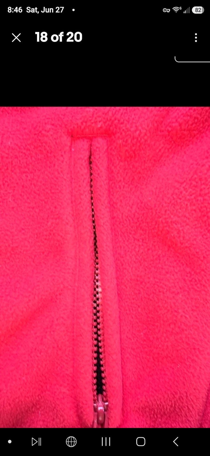 Duluth Trading Co. Men’s Red Fleece Full Zip Vest Size Large Pockets Sleeveless