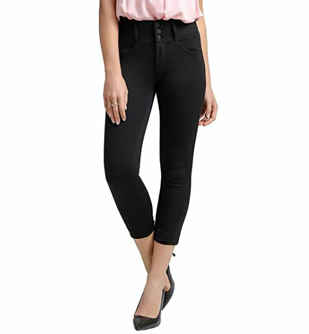 DAS Women’s Office Pants with Tight Slim Fit Middle Waist Dressy Jeggings 29